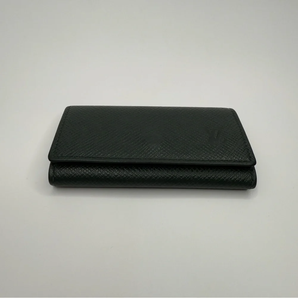 Louis Vuitton Vintage 4 Key Holder/Wallet | Taiga Green Leather | Unisex |